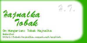 hajnalka tobak business card